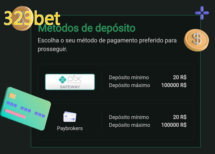 O cassino 323betbet oferece uma grande variedade de métodos de pagamento